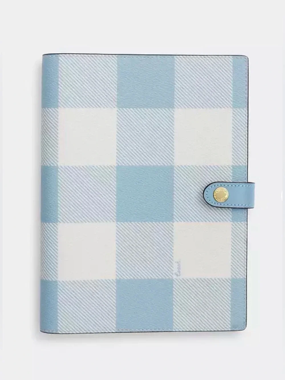 Coach Notebook With Gingham Print